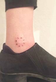 a set of simple ankle tattoo pictures personality low-key