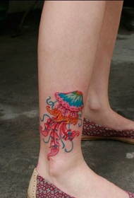 legged jellyfish Tattoo ပုံစံ
