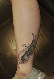 single-winged winged ankle tattoo