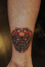 calf Tang lion head tattoo