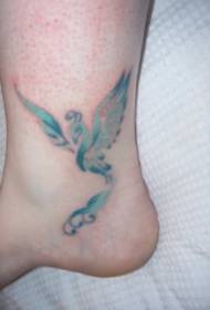 full of personality on the ankle Phoenix Totem Tattoo Pattern