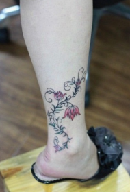 Lotus Vine scorpion tattoo pattern