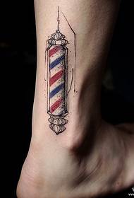 footed European and American colour tube tattoo patroon