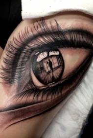 muslos de niñas en negro gris boceto punto espina habilidades literarias hermosas tatuajes del ojo fotos