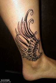 Ankle Wings Tattoo Pattern