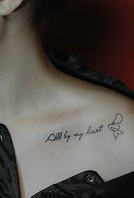 skinny tattoo of the clavicle