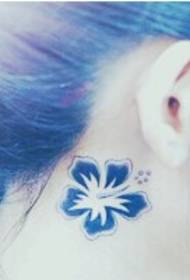 90 krásný krk krásný tetování květina tetování obrázek