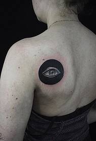 shoulder mysterious ຮູບແບບ tattoo ຕາ