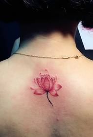 sexig skönhet tillbaka blomma vacker blomma tatuering mönster