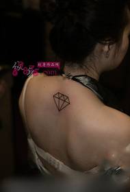 beauty neck small fresh diamond tattoo picture