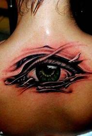 Back Eye Tattoo Pattern