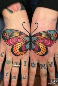 hand beautiful fashion butterfly tattoo pattern