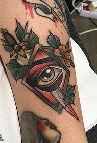 tatuaje de ojo tatuado en el tobillo
