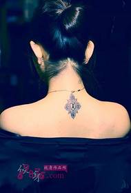 beauty neck fashion small totem tattoo picture