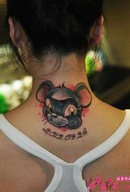 rear zodiac mouse tattoo pattern picture
