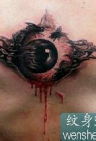 padrão de tatuagem de totem de olho grande 3d realista