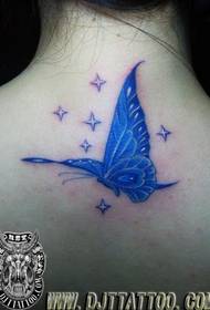 Modèle de tatouage de papillon de cou de cou