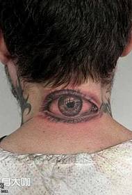 patró de tatuatge d'ulls realista de coll