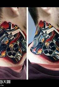 neck tattoo machine tattoo pattern