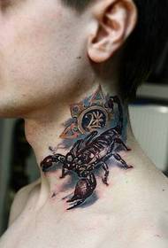 fashion boy neck personality scorpion tattoo pikitia pikitia
