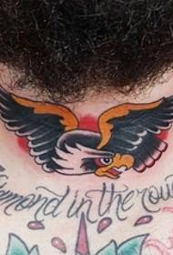 Color Traditional Tattoo Neck Eagle Tattoo Animal Picture