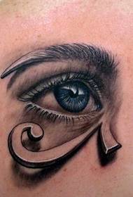 3d realistyczny tatuaż z oczu 91093-3d realistyczny wzór tatuaż z oczu 91094 - realistyczny tatuaż z kobiecych oczu i kwiatów
