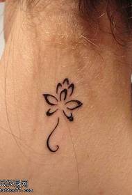 Qaab dhismeedka Tattoo ee Neck Lotus