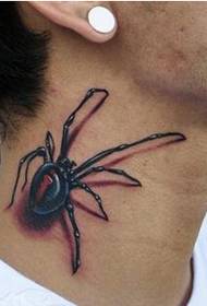 awesome classic good-looking spider tattoo picture picture on the neck  92363 - beautiful neck beautiful flower tattoo pattern picture