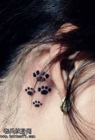 ear cat claw tattoo pattern