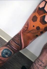 Legged Science Style färgat DNA med Mysterious Eye Tattoo Pattern