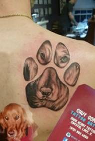 Dog Claw Tattoo Boys Back Puppy and Paw tatuaje marrazkiaren argazkia