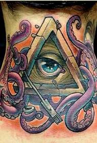 მოდის დომინირების კისერი ღმერთი თვალის tattoo ნიმუში სურათი
