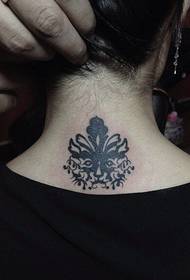girl neck fashion good-looking cat tattoo pattern picture