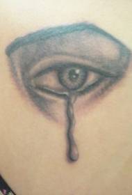 Modello di occhi reali con lacrime tatuaggio