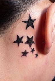 ear small star tattoo picture