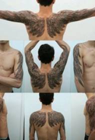 stražnji anđeo krila tetovaža dječak leđa anđeoska krila tetovaža slika