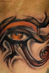 Tribal Egyptian Horus Eye Tattoo Pattern