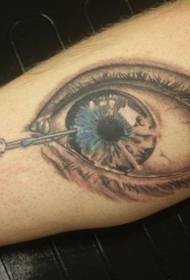 rokas šausmīgs injekcijas acu tetovējums