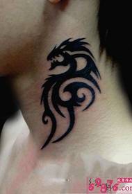 Neck fashion totem tattoo picture