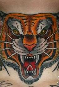 Hals Mode klassischen Tiger Kopf Tattoo-Muster