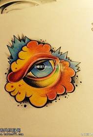 rysunek tatuażu zalecany jest tatuaż z kolorowym okiem