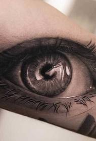 fermoso patrón de tatuaxe de ollos realista