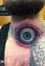 neck realistic eye tattoo pattern  91029 - neck realistic eye tattoo pattern