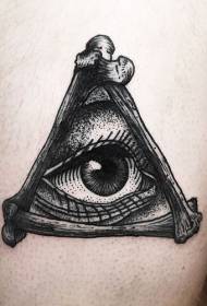 三角ポイントとげの目のタトゥーパターン
