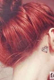 male and female children's ear small pattern tattoo