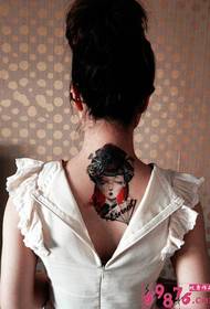 गीशा सौंदर्य फैशन गर्दन टैटू तस्वीर