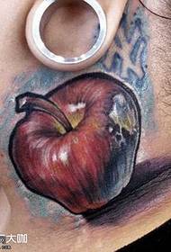 Neck Apple Tattoo Pattern