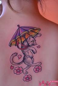 kreativna slika tetovaža ličnosti u obliku kišobrana
