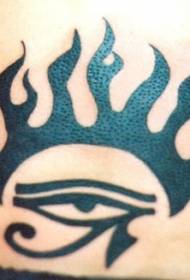 Flame and Horus Eye Tattoo Pattern