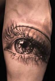 un conjunto de patrones de tatuajes de series de ojos realistas en 3D es muy realista
